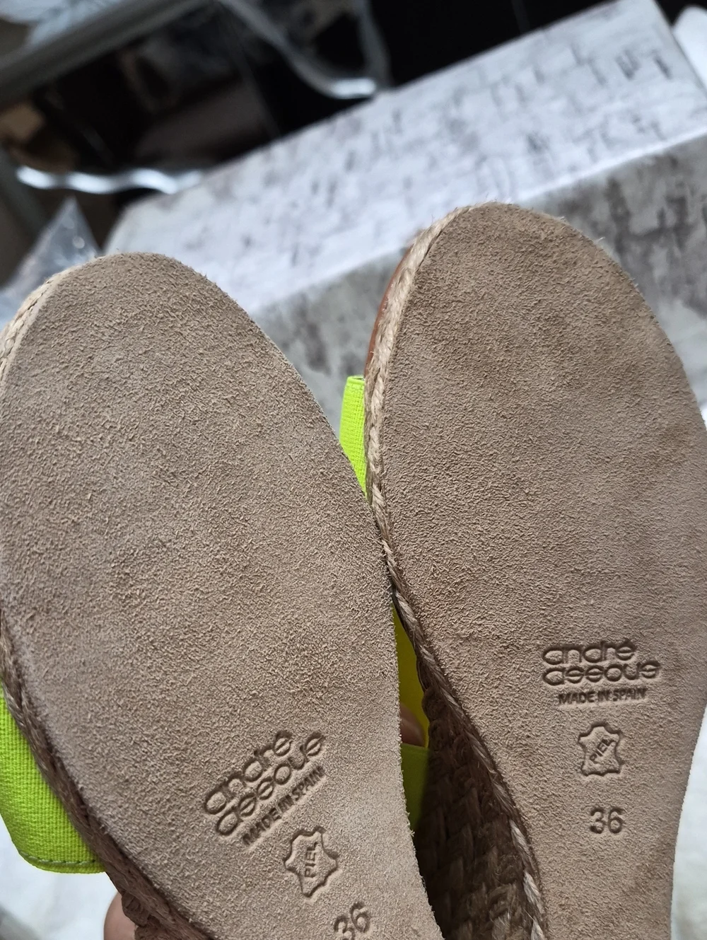 Andre Assous Amalia Wedge Espadrille Sandals Women's Sz 6 Eu 36